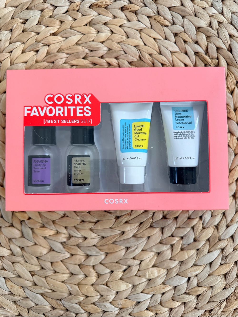 NIB COSRX Favorites Best Sellers Set 4-Piece Korean Skincare Travel Mini Kit